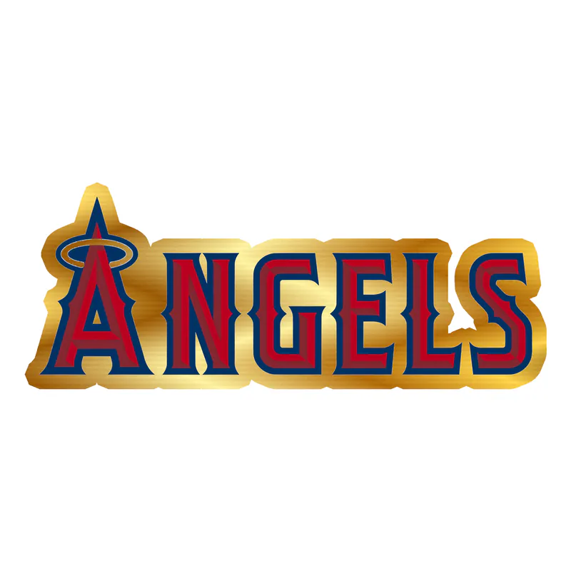 Los Angeles Angels - Angels - Gold Chrome Vinyl Sticker - Custom Size