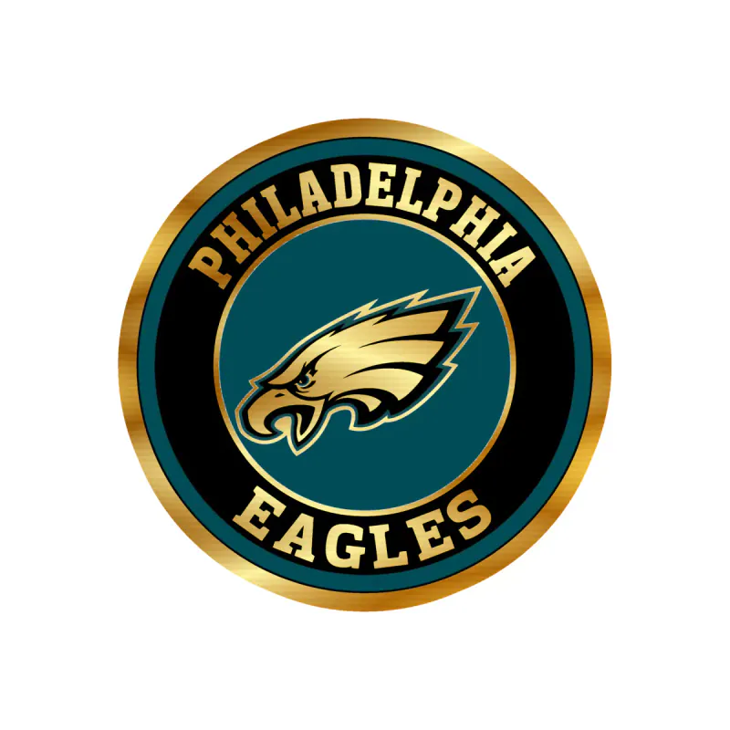 Philadelphia Eagles - Image 15 - Gold Chrome Vinyl Sticker - Custom Size