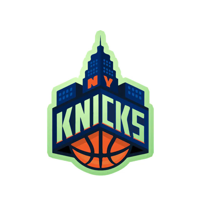 New York Knicks - Image 1 - Glow in the Dark Vinyl Sticker - Custom Size