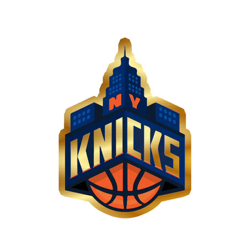 New York Knicks - Image 1 - Gold Chrome Vinyl Sticker - Custom Size