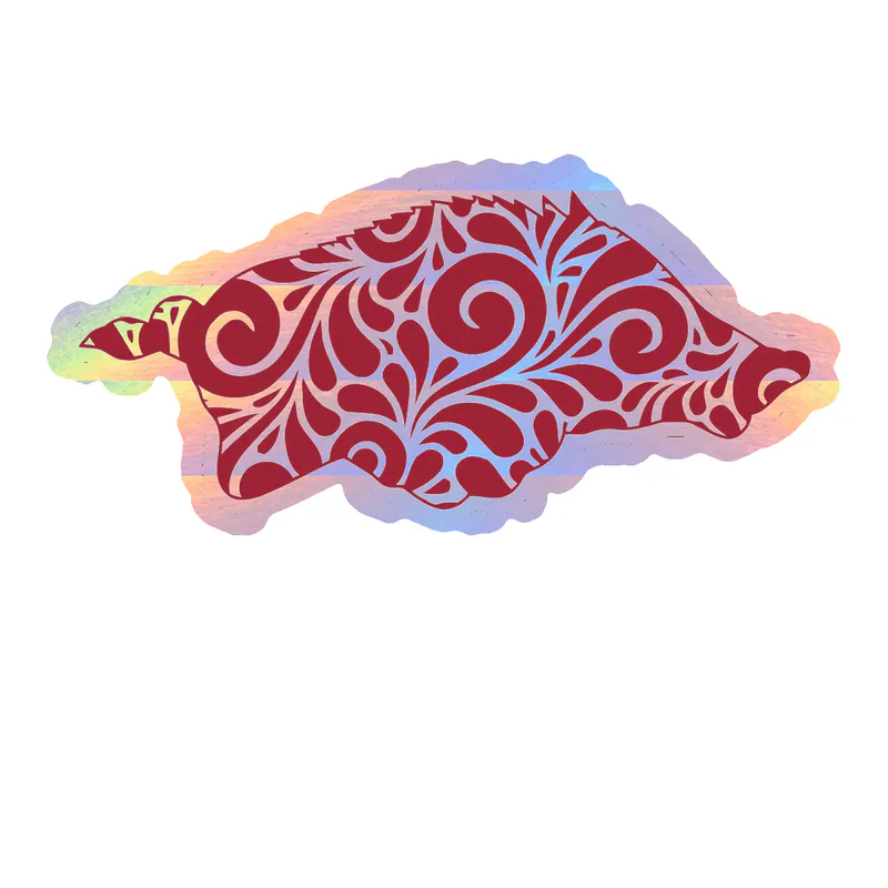 Arkansas Razorbacks - Image 11 - Holographic Vinyl Decal - Custom Size