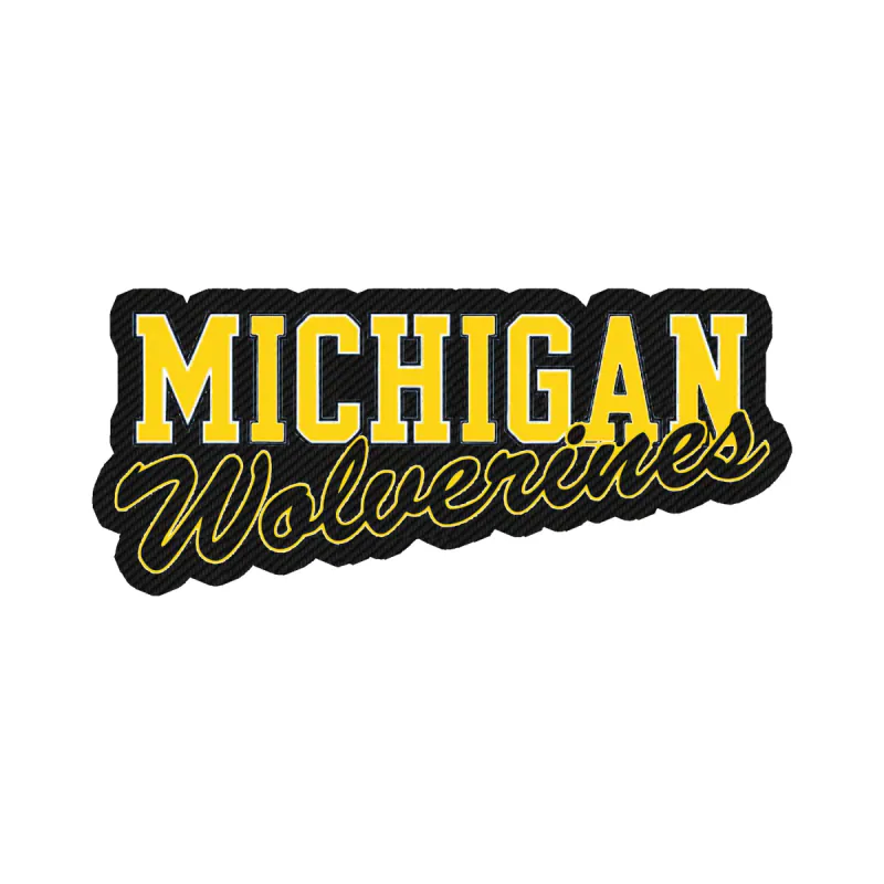 Michigan Wolverines - Image 5 - Carbon Fiber Vinyl Decal - Custom Size