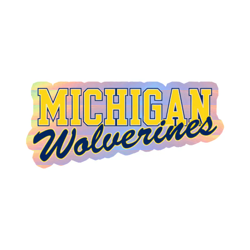 Michigan Wolverines - Image 5 - Holographic Vinyl Decal - Custom Size