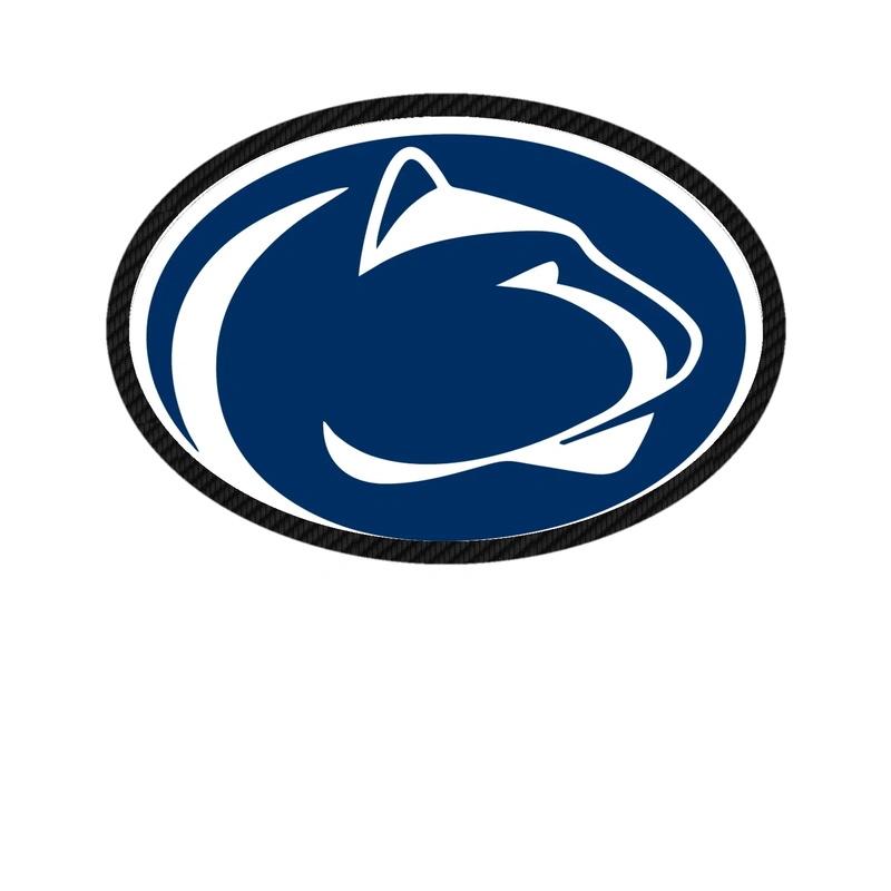 Penn State Nittany Lion - Carbon Fiber Vinyl Decal - Custom Size