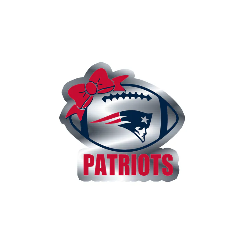New England Patriots - Image 6 - Silver Chrome Vinyl Sticker - Custom Size