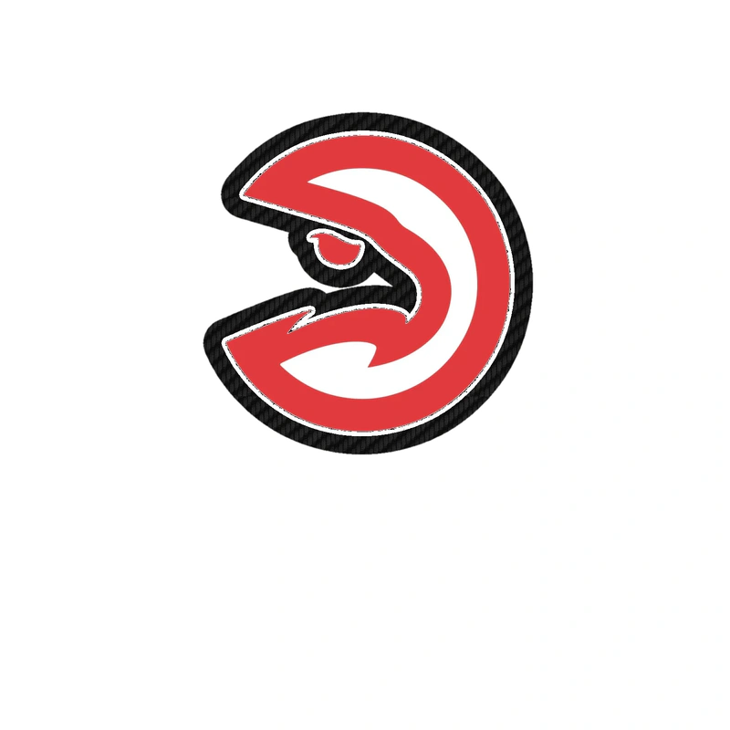 Atlanta Hawks - Red Eagle Circle - Carbon Fiber Vinyl Sticker - Custom Size