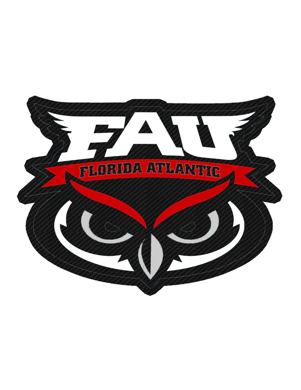 Florida Atlantic Owls - Image 2 - Carbon Fiber Vinyl Decal - Custom Size