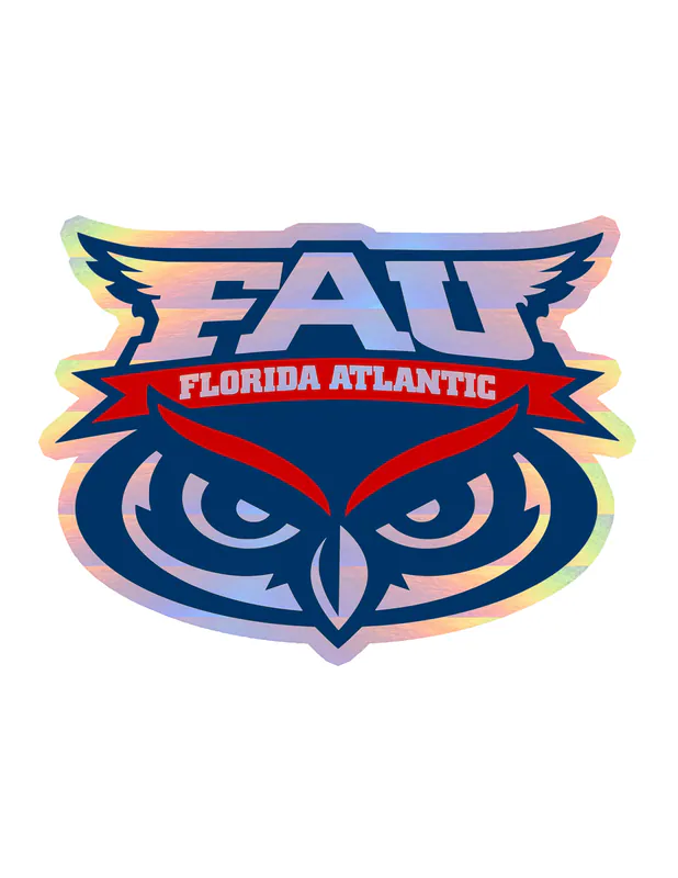 Florida Atlantic Owls - Image 2 - Holographic Vinyl Decal - Custom Size