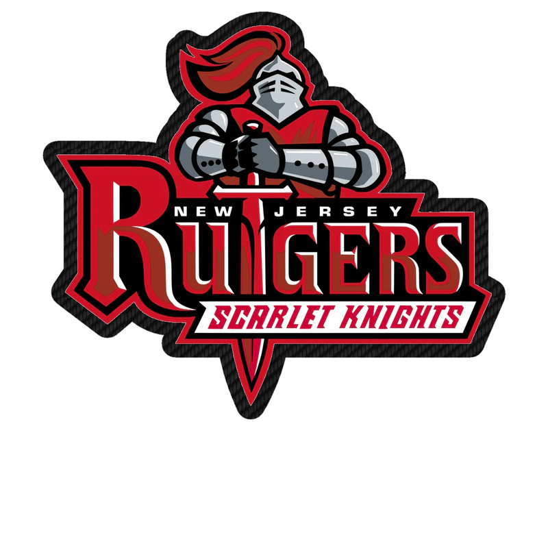 Rutgers Scarlet Knights - Image 2 - Carbon Fiber Vinyl Decal - Custom Size