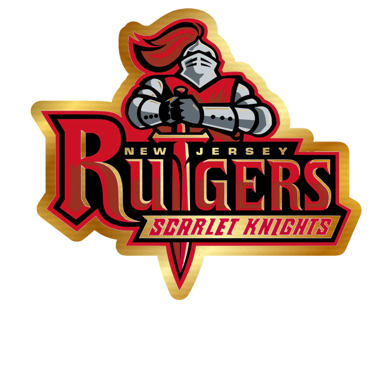 Rutgers Scarlet Knights - Image 2 - Gold Chrome Vinyl Decal - Custom Size
