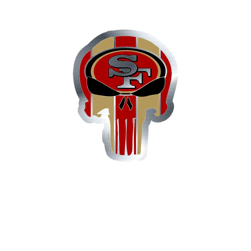 San Francisco 49ers - Image 11 - Silver Chrome Vinyl Sticker - Custom Size