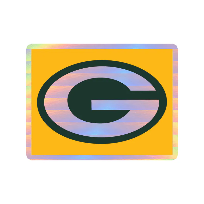 Green Bay Packers - Image 9 - Holographic Vinyl Sticker - Custom Size