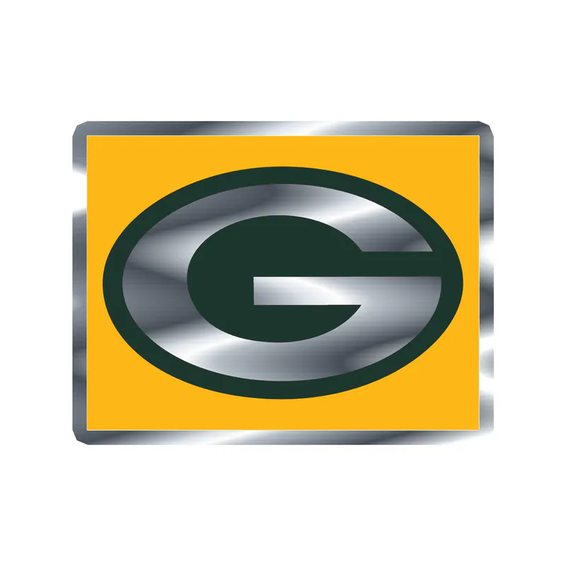 Green Bay Packers - Image 9 - Silver Chrome Vinyl Sticker - Custom Size