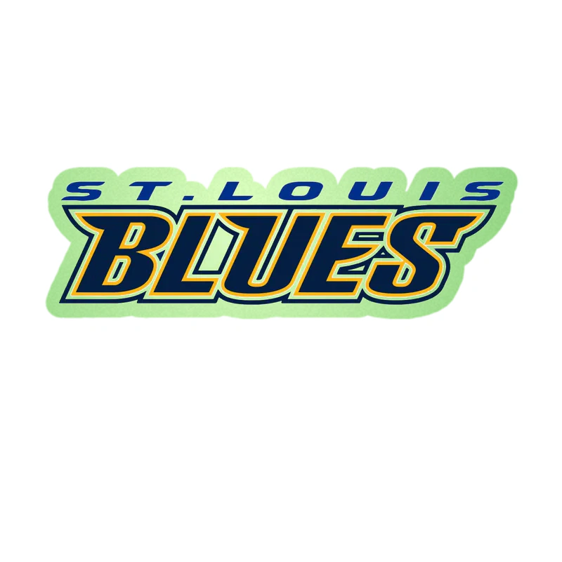 St Louis Blues - Name - Glow in the Dark Vinyl Sticker - Custom Size