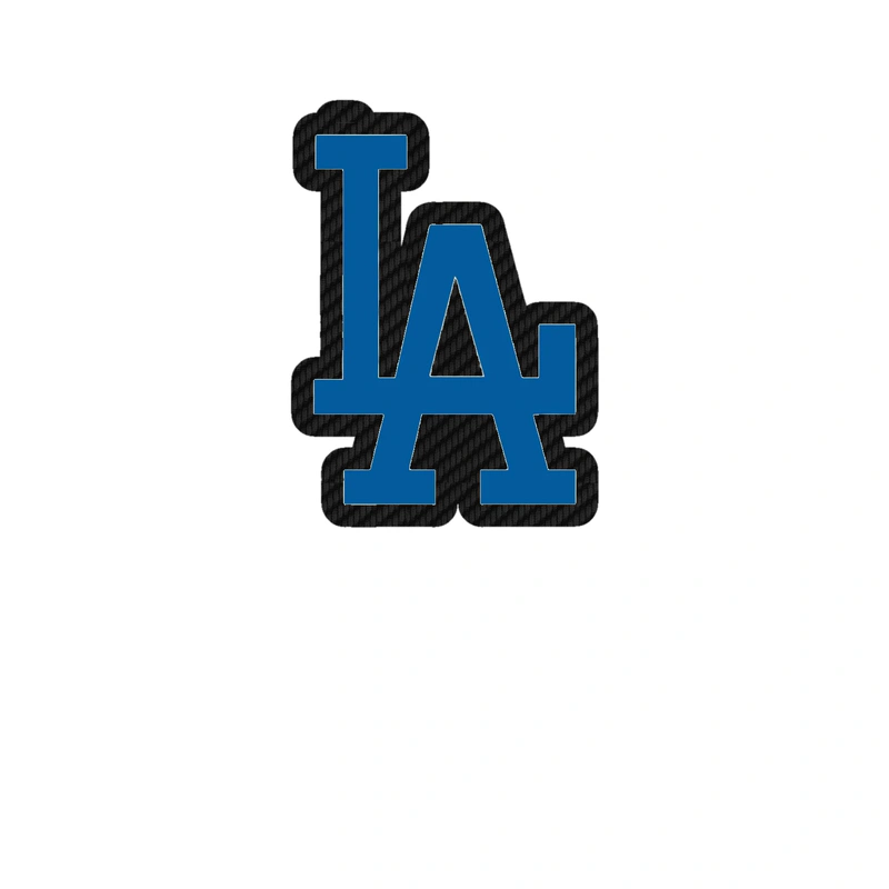 Los Angeles Dodgers - LA - Carbon Fiber Vinyl Sticker - Custom Size