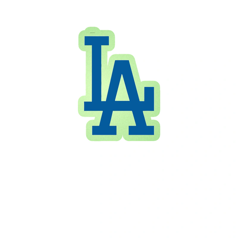 Los Angeles Dodgers - LA - Glow in the Dark Vinyl Sticker - Custom Size