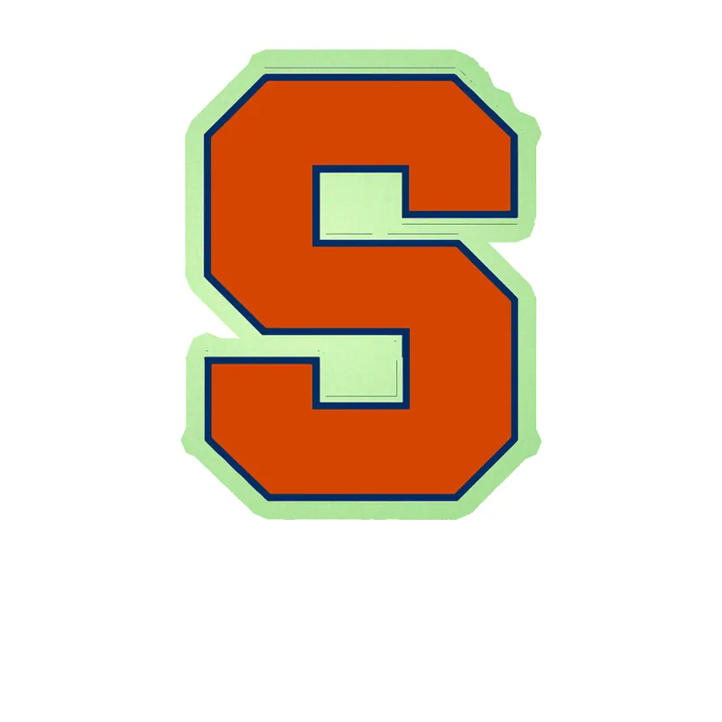 Syracuse Orange Full-Color - Image 1 - Glow in the Dark Vinyl Decal - Custom Size