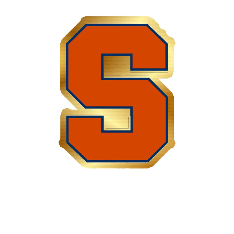Syracuse Orange Full-Color - Image 1 - Gold Chrome Vinyl Decal - Custom Size