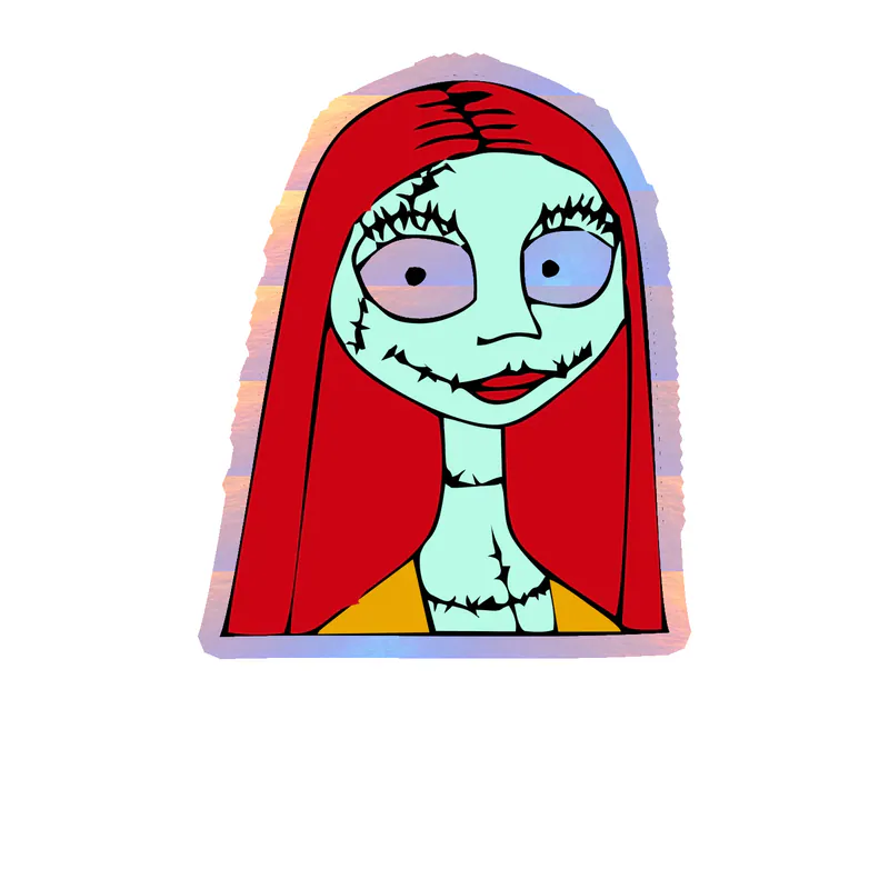 Nightmare Before Christmas Holographic Vinyl Sticker - Custom Size