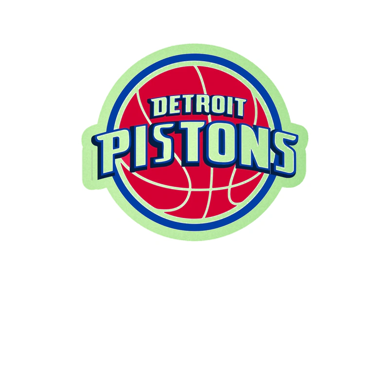 Detroit Pistons - Image 8 - Glow in the Dark Vinyl Sticker - Custom Size