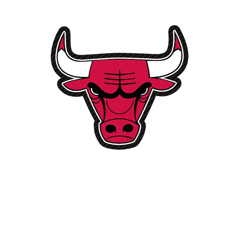 Chicago Bulls - Bull Head - Carbon Fiber Vinyl Sticker - Custom Size