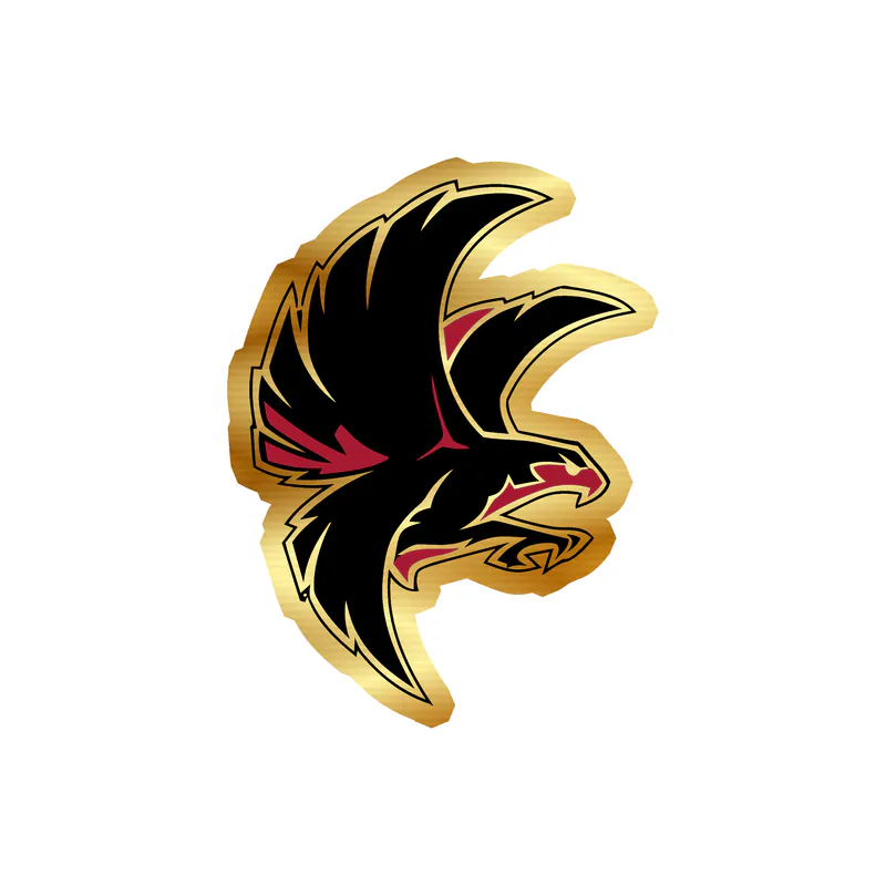 Atlanta Falcons - Falcon - Image 3 - Gold Chrome Vinyl Sticker - Custom Size
