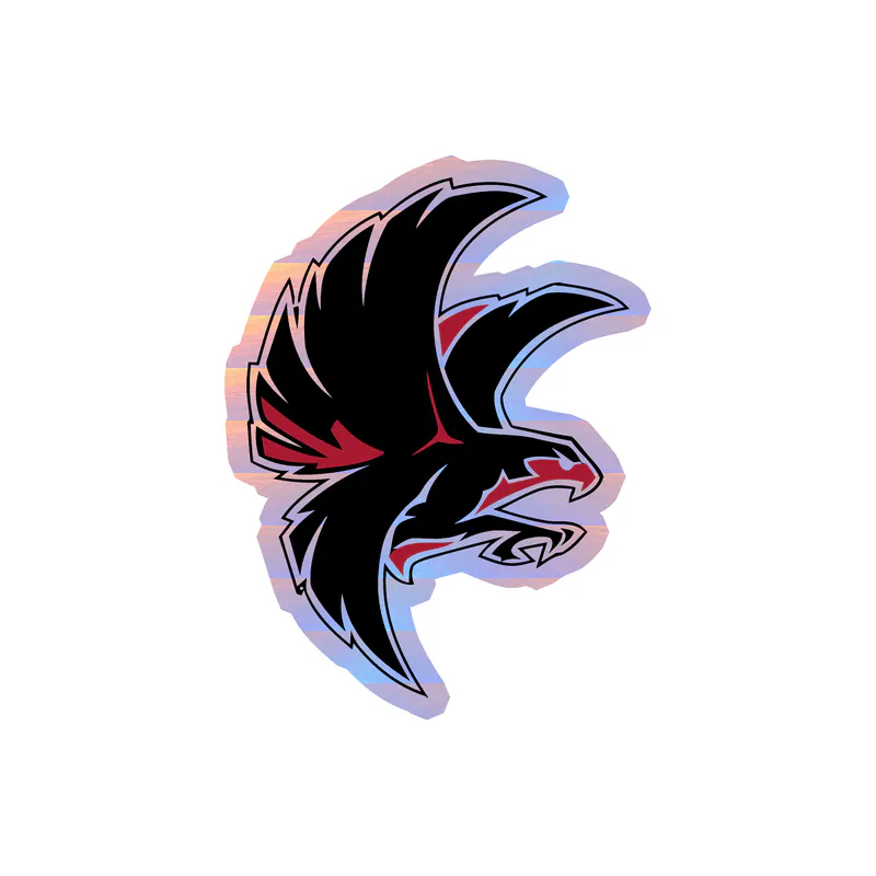 Atlanta Falcons - Falcon - Image 3 - Holographic Vinyl Sticker - Custom Size