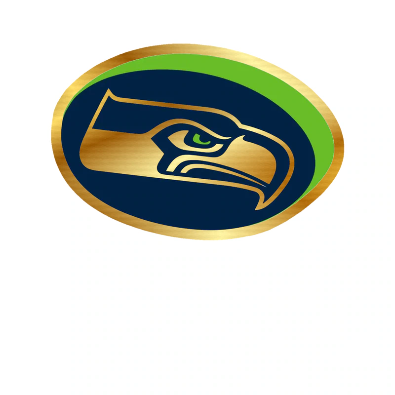 Seattle Seahawks - Image 8 - Gold Chrome Vinyl Sticker - Custom Size