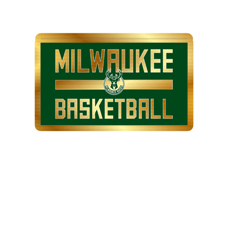 Milwaukee Bucks - Image 10 - Gold Chrome Vinyl Sticker - Custom Size