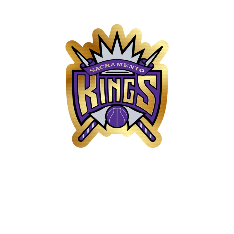 Sacramento Kings - Image 6 - Gold Chrome Vinyl Sticker - Custom Size