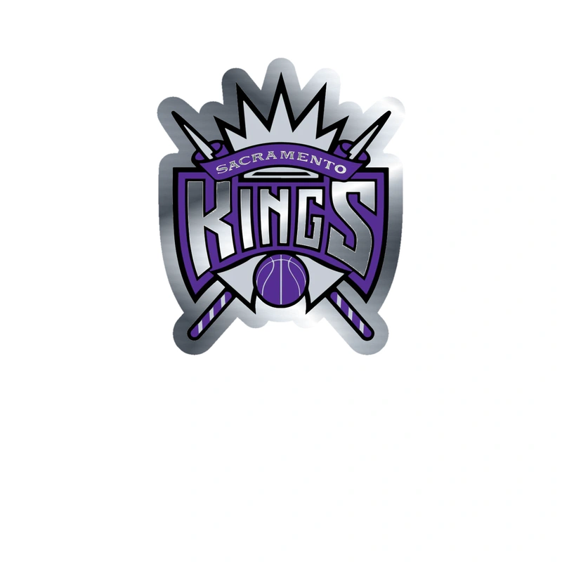 Sacramento Kings - Image 6 - Silver Chrome Vinyl Sticker - Custom Size