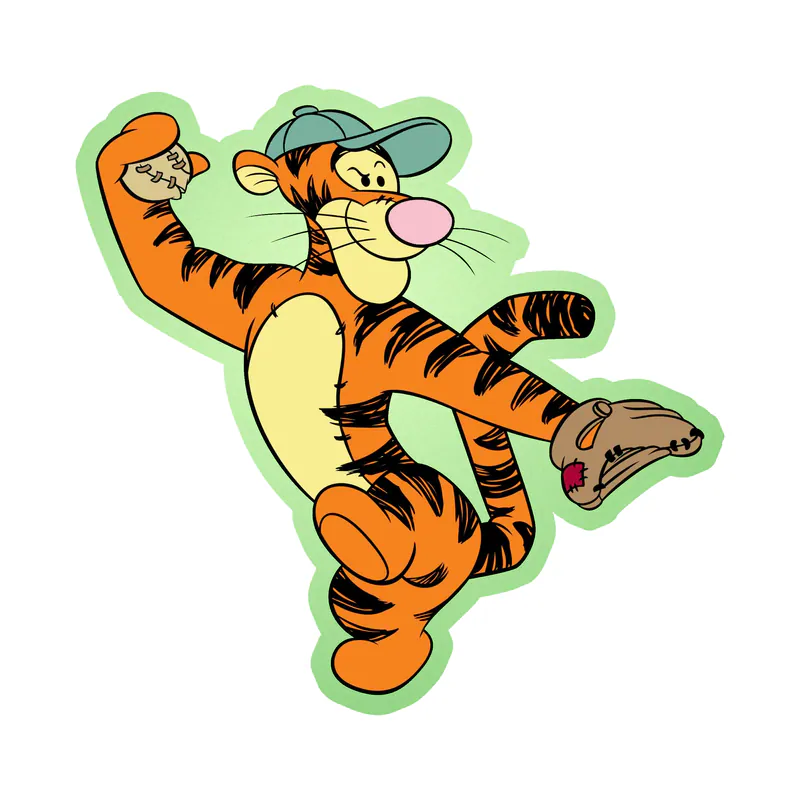 Winnie The Pooh - Tigger - Glow in the Dark Vinyl Sticker - Custom Size