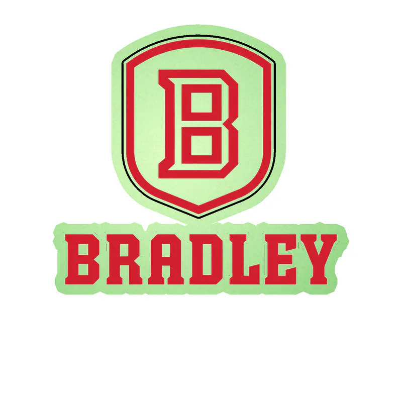 Bradley Braves - Image 1 - Glow in the Dark Vinyl Decal - Custom Size