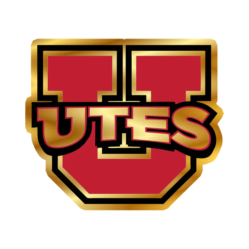 Utah Utes - Image 2 - Gold Chrome Vinyl Decal - Custom Size