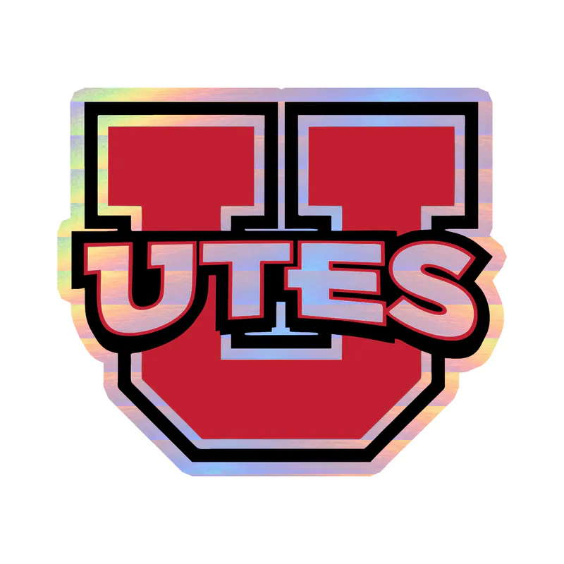 Utah Utes - Image 2 - Holographic Vinyl Decal - Custom Size