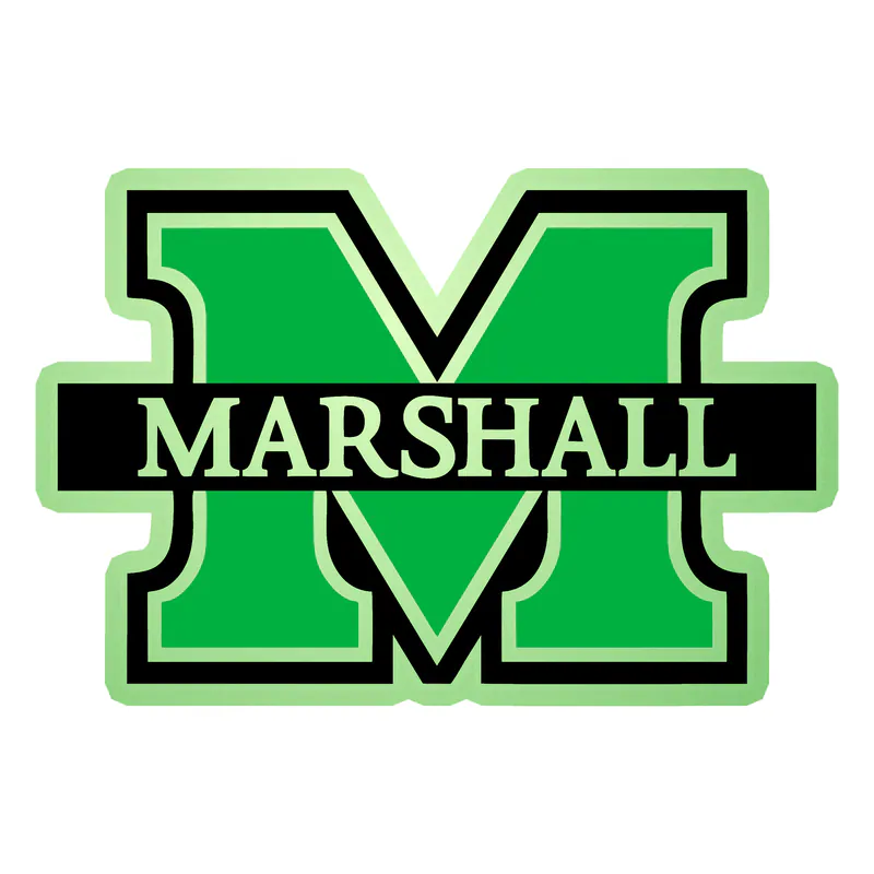 Marshall University Glow in the Dark Vinyl Decal - Custom Size