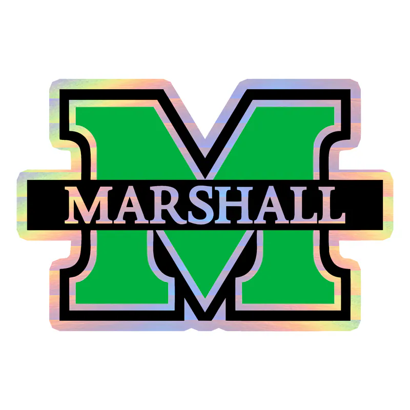 Marshall University Holographic Vinyl Decal - Custom Size