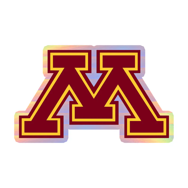 University of Minnesota Gophers - M - Holographic Vinyl Decal - Custom Size