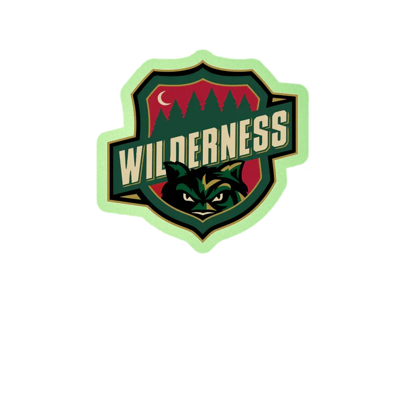 Minnesota Wild - Wilderness - Glow in the Dark Vinyl Sticker - Custom Size