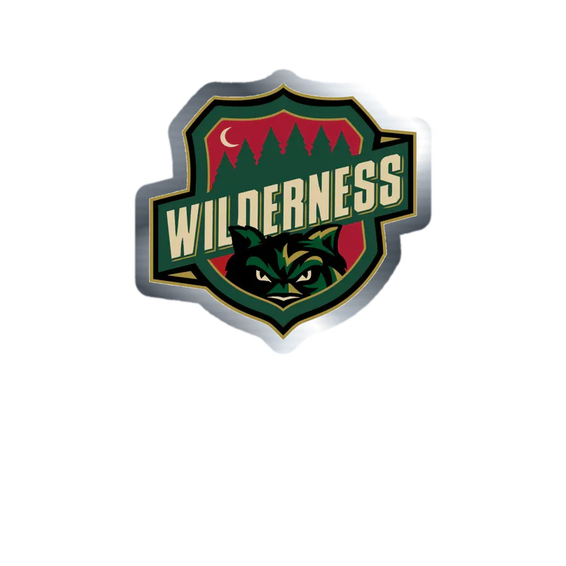 Minnesota Wild - Wilderness - Silver Chrome Vinyl Sticker - Custom Size