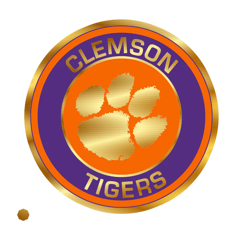 Clemson Tigers - Image 5 - Gold Chrome Vinyl Decal - Custom Size