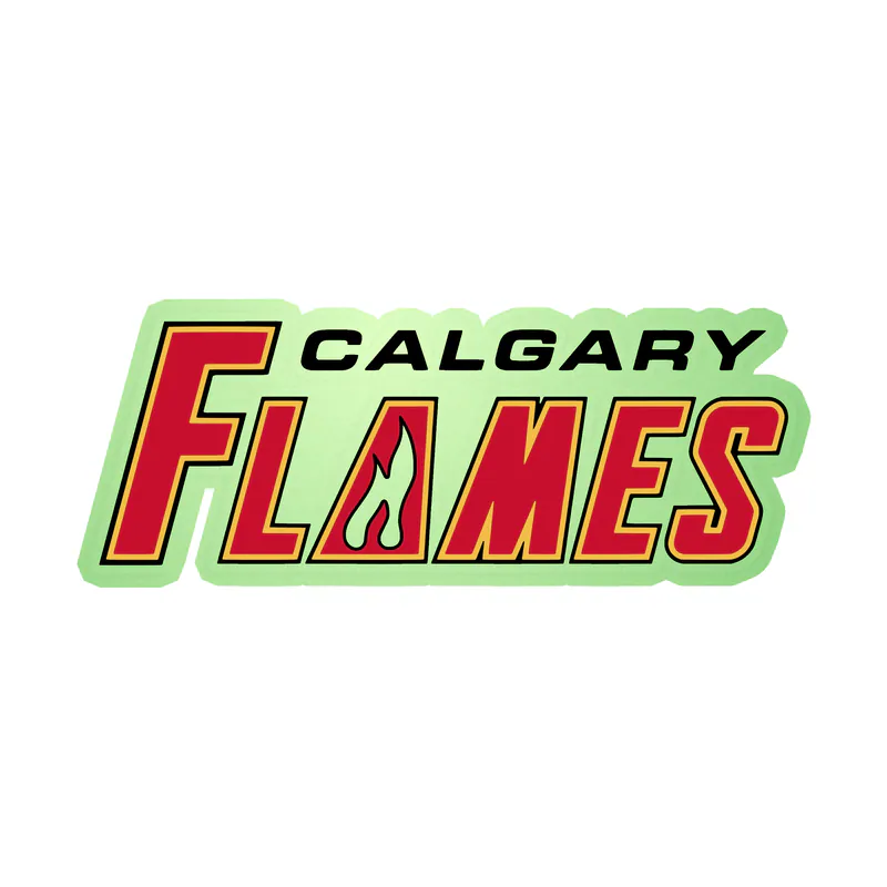 Calgary Flames - Name - Glow in the Dark Vinyl Sticker - Custom Size