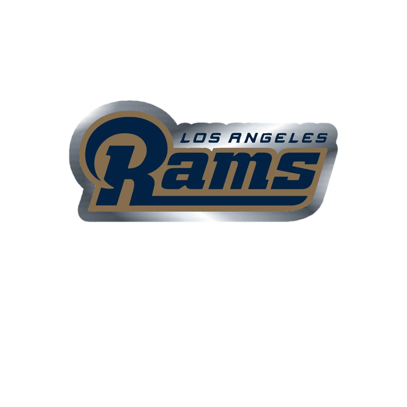 Los Angeles Rams - Image 22 - Silver Chrome Vinyl Sticker - Custom Size