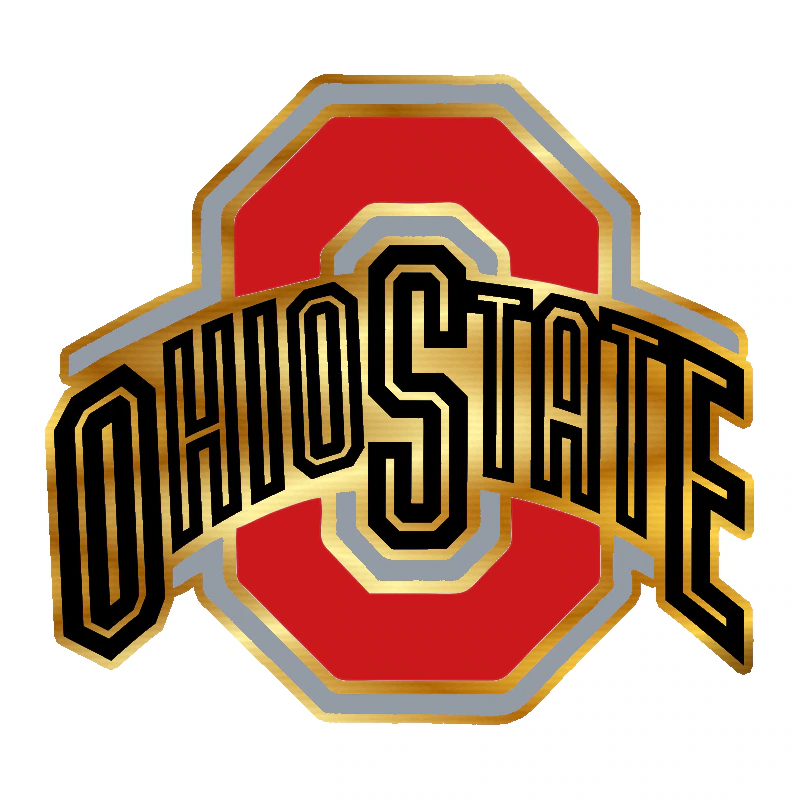 Ohio State Buckeyes - Image 3 - Gold Chrome Vinyl Decal - Custom Size