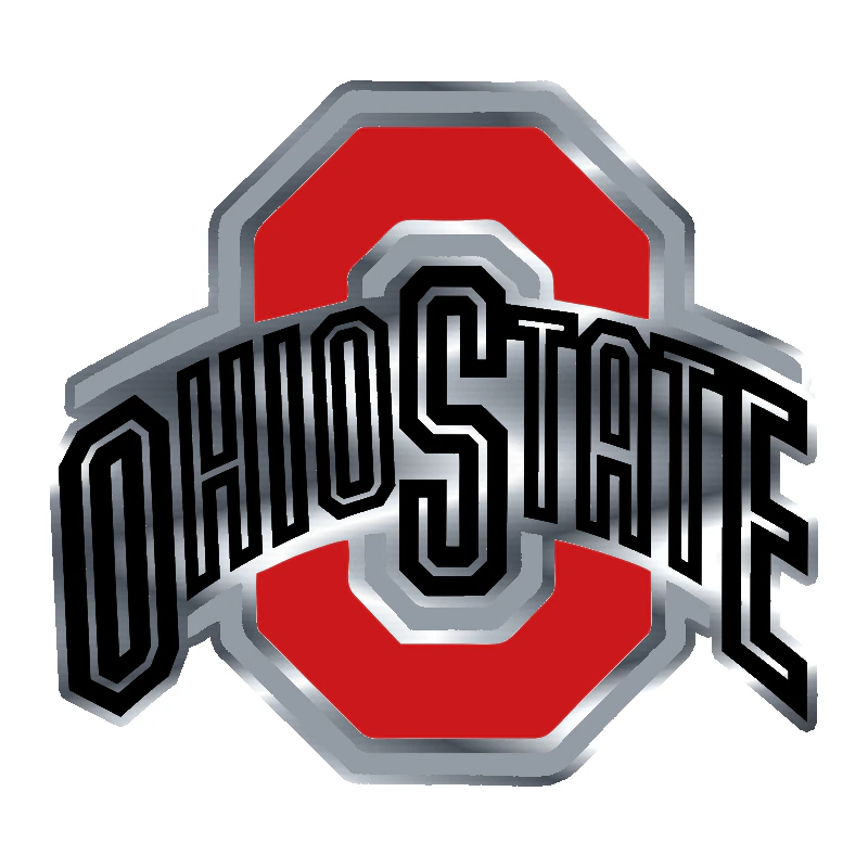Ohio State Buckeyes - Image 3 - Silver Chrome Vinyl Decal - Custom Size