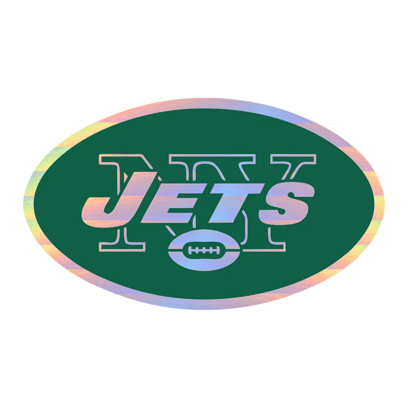New York Jets - Logo - Holographic Vinyl Sticker - Custom Size