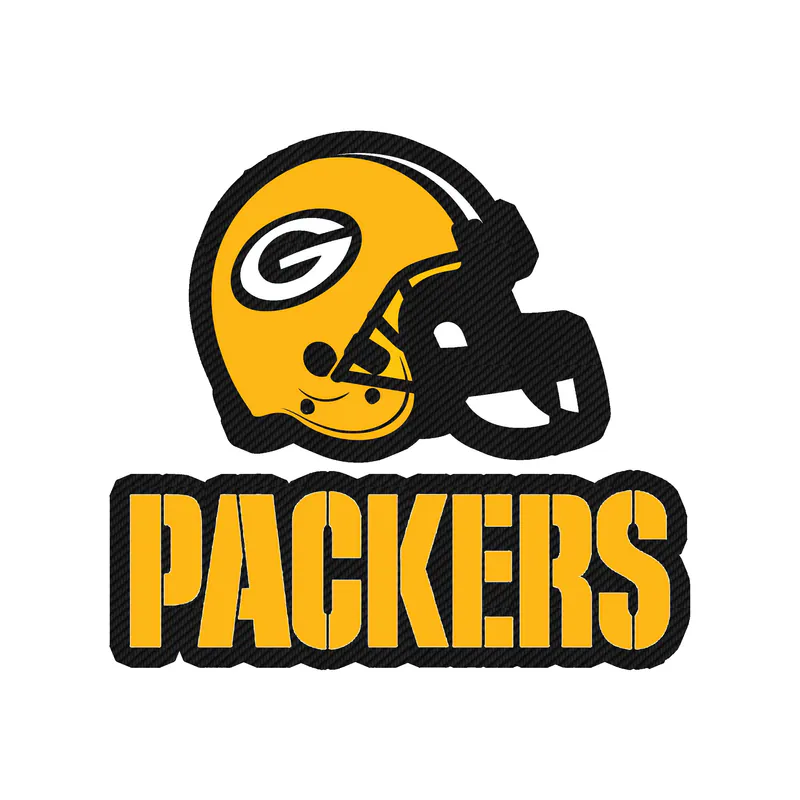 Green Bay Packers - Image 6 - Carbon Fiber Vinyl Sticker - Custom Size