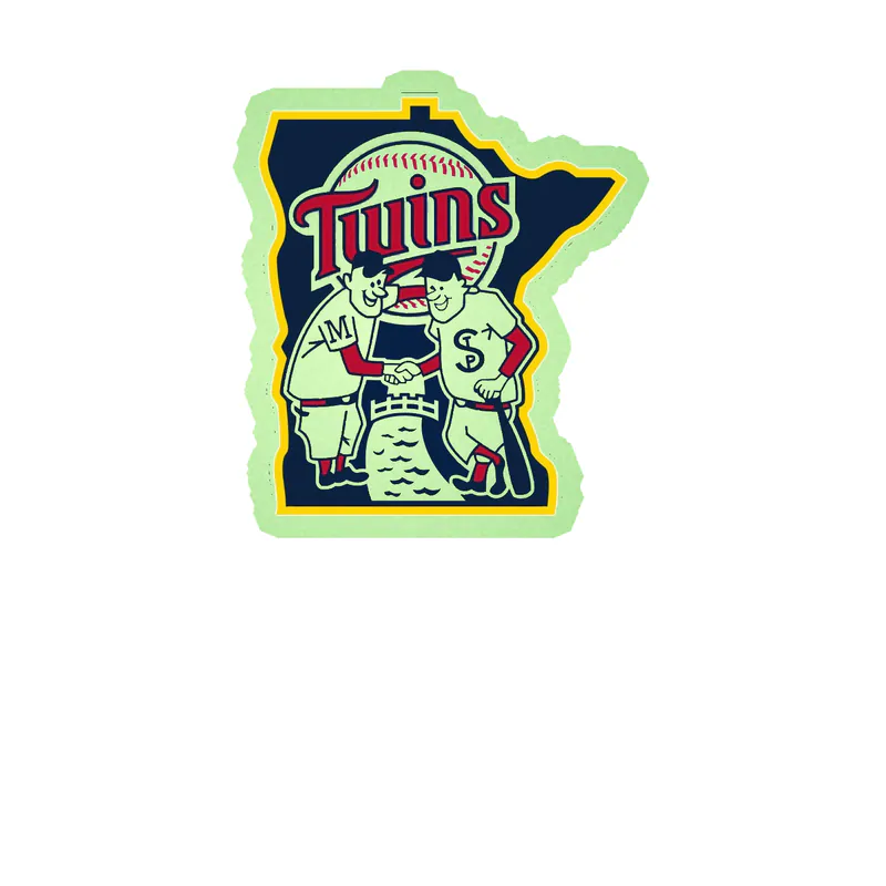 Minnesota Twins - State - Glow in the Dark Vinyl Sticker - Custom Size