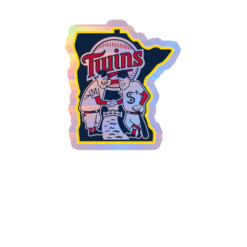 Minnesota Twins - State - Holographic Vinyl Sticker - Custom Size