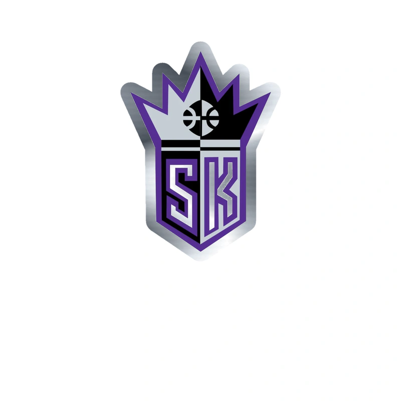 Sacramento Kings - Image 8 - Silver Chrome Vinyl Sticker - Custom Size